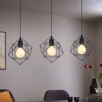 EGLO Hänglampa Stration av stål, 3 lampor svart