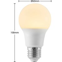 Arcchio LED bulb E27 A60 8W opal 3,000K 806lm