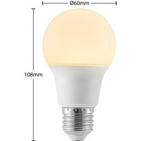 Arcchio LED-lampa E27 A60 8W opal 3 000K 806lm
