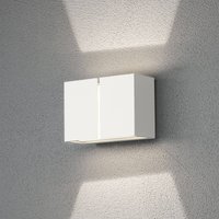 Konstsmide LED-utomhusvägglampa Pavia, vit