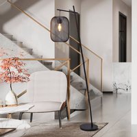 EGLO Wrington golvlampa, höjd 194 cm, svart, stål