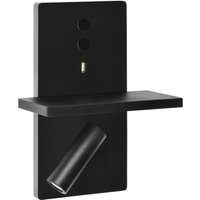 LEDS-C4 E-Lamp LED-vägglampa med spot, svart