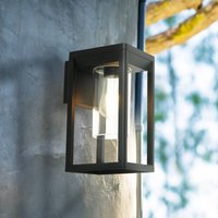Udendørs væglampe Atlanta, sort, bredde 16 cm, metal