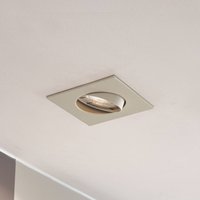 PRIOS recessed light Fibur, beige, 9 cm, GU10