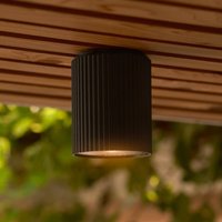 Nordlux Taklampa Kyklop Ripple, svart, aluminium, GU10