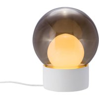 pulpo Tischleuchte Boule Small, rauchgrau/opal/weiß, Glas