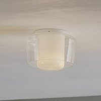 Helestra Canio glass ceiling light, clear outside