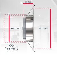 B.K. Licht LED recessed spotlight Slide set of 12, matt nickel, 3,000 K
