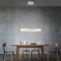 Paul Neuhaus Suspension LED Titus, Ø 60 cm, blanc, intensité variable