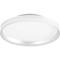 Fabas Luce LED-taklampa Isy, vit, Ø 35 cm, metall, CCT, dimbar