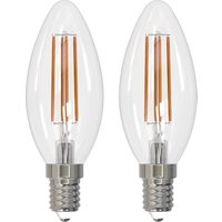 Arcchio filament LED bulb E14 candle, set of 2, 2700 K
