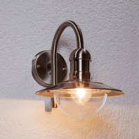 Lindby Damion outdoor wall light, 30 cm, stainless steel, E27, IP44