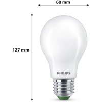 Philips E27 LED bulb A60 4W 840lm 2700K matt 3-pack