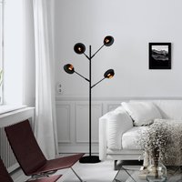 By Rydéns Turno lampe sur pied, noire, à 4 lampes