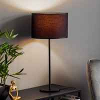 Luminex Soho table lamp, cylindrical, 56 cm, black/gold