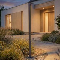 Lucande Lynel LED outdoor light, anthracite, height 200 cm, IP54