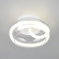 Trio Lighting LED-vägglampa Tarsia, matt vit, Ø 21,5 cm, glas