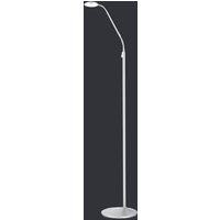 ORION Nickel-coloured Cobra LED floor lamp 1-bulb