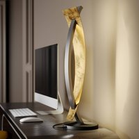 Lucande LED-bordslampa Marija, svart, dimbar, 62 cm