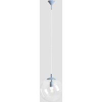 ALDEX Nohr pendant light with glass shade, blue/clear