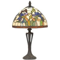 Artistar Diskret bordslampa ELANDA, Tiffany-stil 41 cm