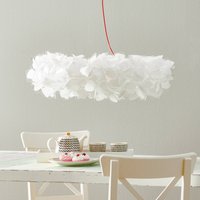 Slamp hänglampa Clizia Mama Non Mama, Ø78cm, vit/röd