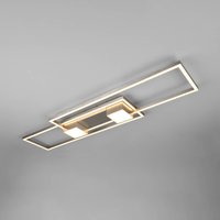 Trio Lighting LED-taklampa Albany, nickel, 100 x 28 cm, aluminium CCT dimbar