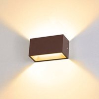 SLV Sitra LED utomhus vägglampa upp/ned 20cm rost
