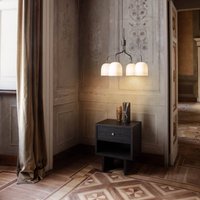 GUBI Lustre Howard à 4 lampes Ø 66 cm gunmetal/blanc