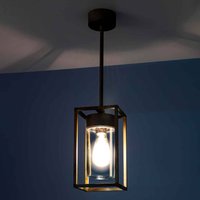 Moretti Luce Cubic³ 3368 hanging light antique brass/clear