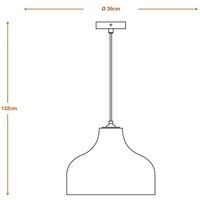 LEDVANCE Hatt hänglampa, Ø 36 cm, brun, wellpapp