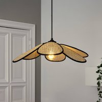 OSRAM Decor Rattan Daisy pendant light, Ø 58 cm, beige, E27