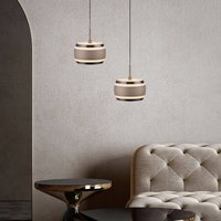 PURE LED hanging light Falling Rings, bronze Ø 13 cm, CCT