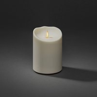 Konstsmide Christmas LED candle IP44 cream white melted height 14cm