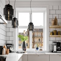 By Rydéns Ebbot pendant light, smoke grey, Ø 20 cm