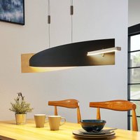 Lucande LED-hänglampa Marija, 101 cm, svart, dimbar