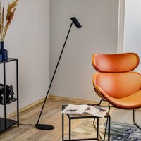 Lucide Hester - graciös golvlampa i metall, svart