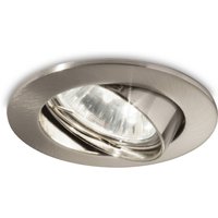 Ideallux Spot encastré Swing rond, GU10, inclinable, nickel