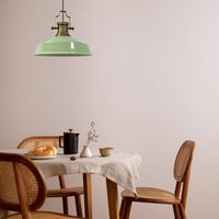 ROYALTECH Augusta hänglampa, mintgrön, Ø 40 cm, metall, E27, vintage