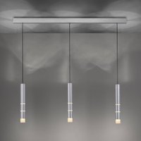 PURE Vega LED hanging light, 3 cylinders aluminium