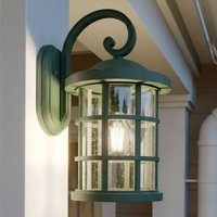 Lindby Ankea outdoor wall lamp, green, height 37 cm, IP23, E27