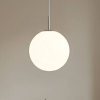 Lindby pendant light Marike, Ø 30 cm, white, glass, globe, E27