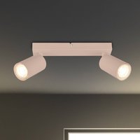Briloner Ceiling spotlight, Tip, beige, 2-bulb, metal, GU10, adjustable
