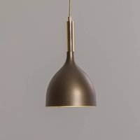 Luminex Noak pendant light, 1-bulb, titanium-gold/gold, steel