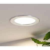 Prios LED-inbyggnadslampa Cadance, silver, 17 cm, set om 3, CCT