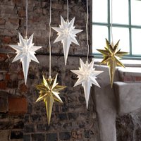 STAR TRADING Betlehem decorative star made of metal, white