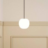 Casablanca Acai hanging light, white/black, glass, Ø 16 cm, E27