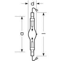 RADIUM metallhalogenidlampa K12s 1950W HRI-TS D/S klar