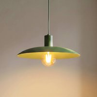 TK Lighting Astra pendant light, green, metal, Ø 41 cm, E27