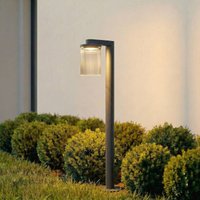 Lucande Beelia LED path light, anthracite, 90 cm, ribbed